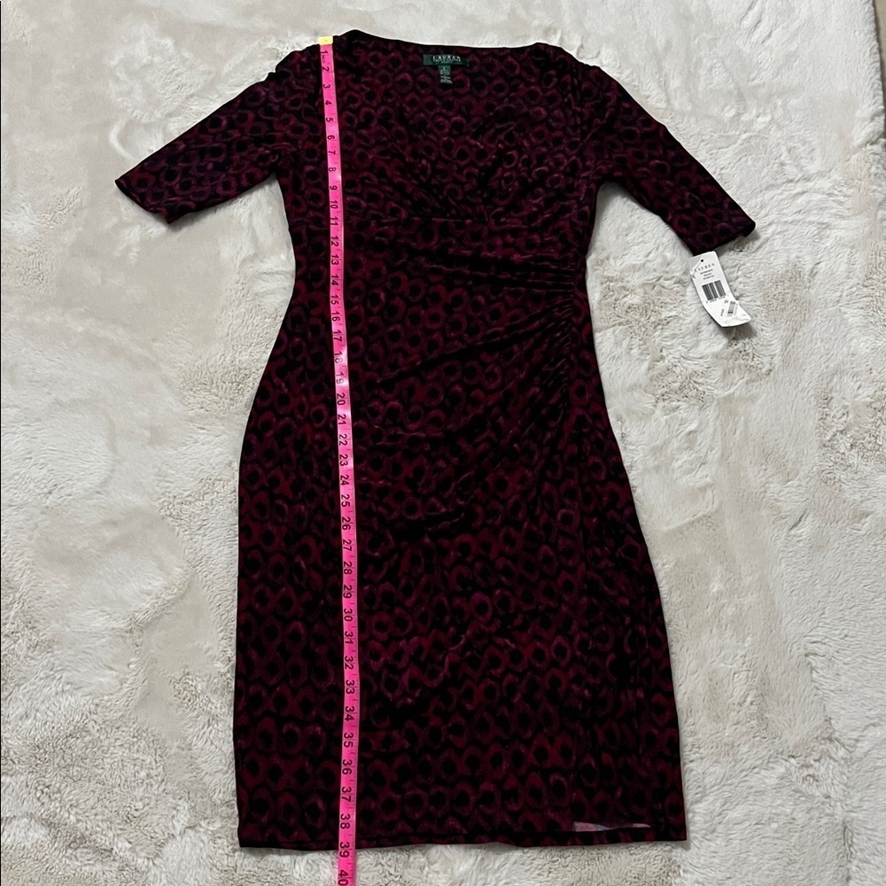Ralph Lauren Black and Red Midi Dress - Picture 8 of 11